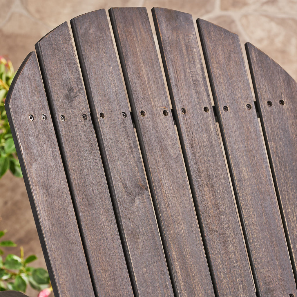 Echoes Outdoor Acacia Wood Adirondack Rocking Chair