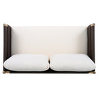Seabrook Acacia Wood Outdoor Loveseat with Diamond Rope Weave & Cushions