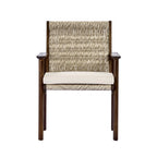 Miles Acacia Wood & Wicker Rattan Woven Dining Chairs, Set of 2