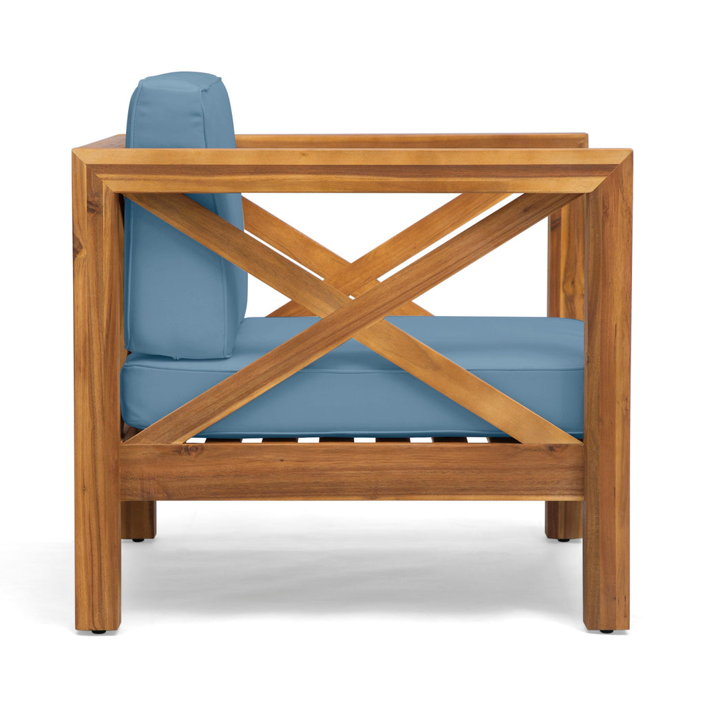 Brava Outdoor Club Chair with Water-Resistant Cushions