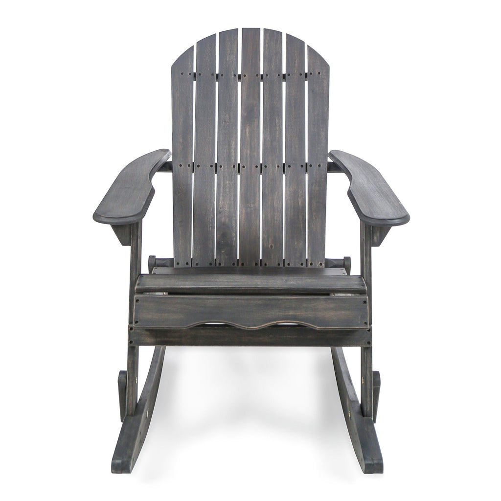 Echoes Outdoor Acacia Wood Adirondack Rocking Chair