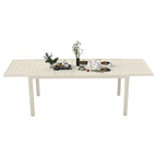 Extendable Aluminum Outdoor Dining Table - 97.2'L