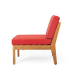 Grenada 5 Seater Acacia Wood Armless Sectional