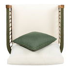 Azari Outdoor Acacia Wood Club Chair with Handwoven Rope Accents & Curved Backrest