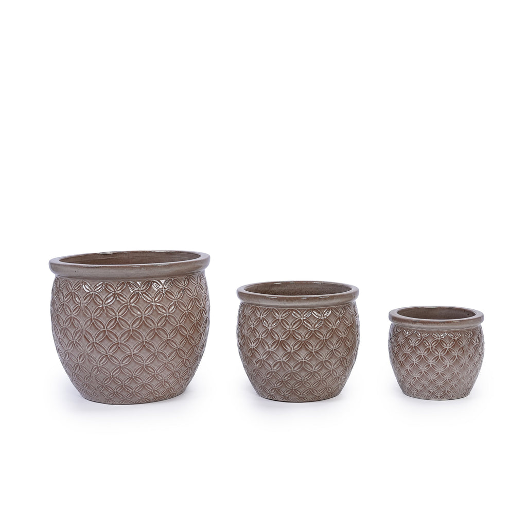 Sonora Handmade Ceramic Flower Pot, Set of 3