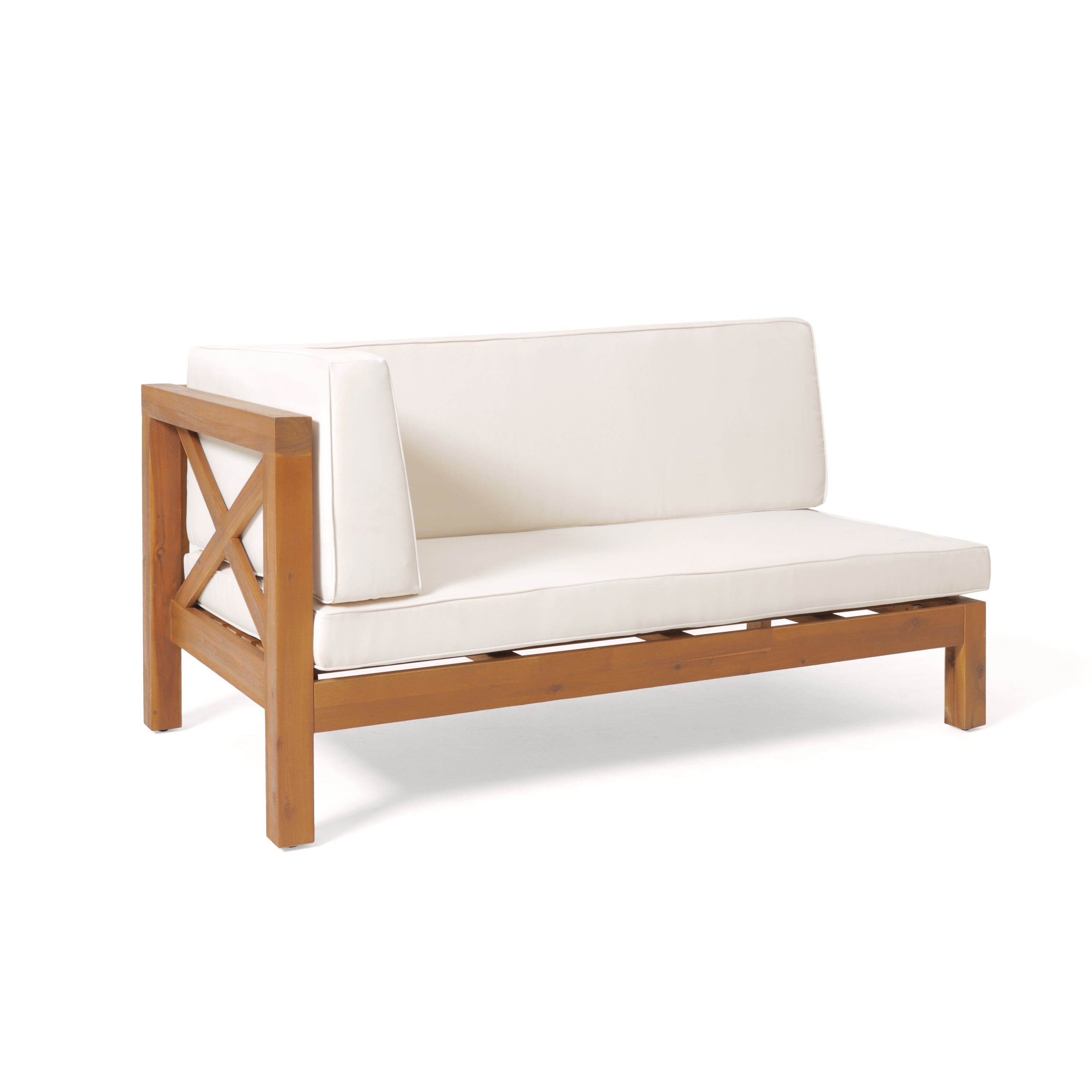 Brava Outdoor X-Back Corner Bench with Coffee Table