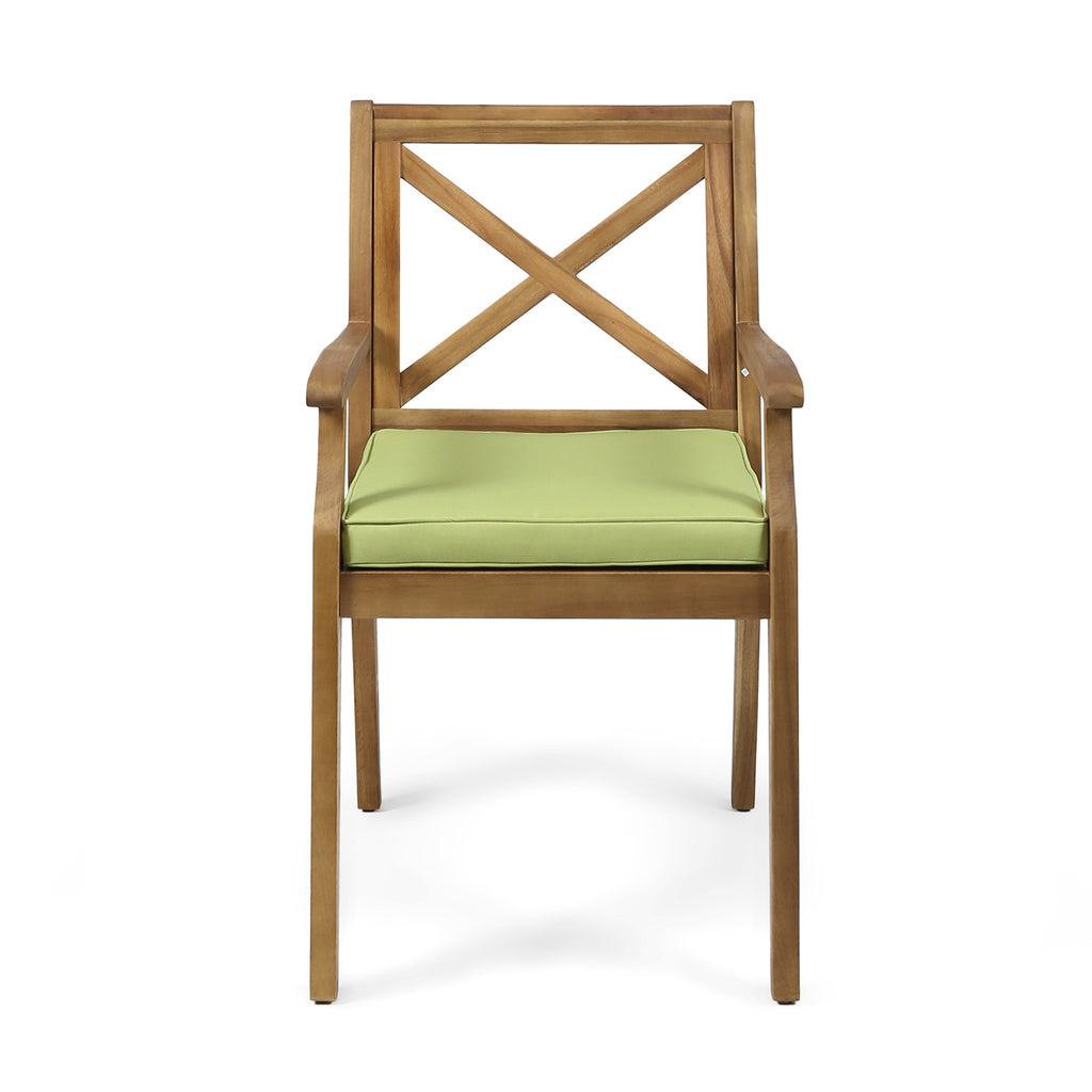 Perla Outdoor Dining Chairs with Cushions, Set of 2