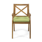 Perla Outdoor Dining Chairs with Cushions, Set of 2