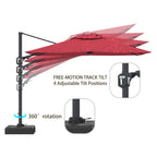 11' Outdoor Square Double Top Patio Umbrella, Base Not Included