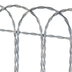 Distressed Silver Finish Iron French Country Arched Fence Console Table