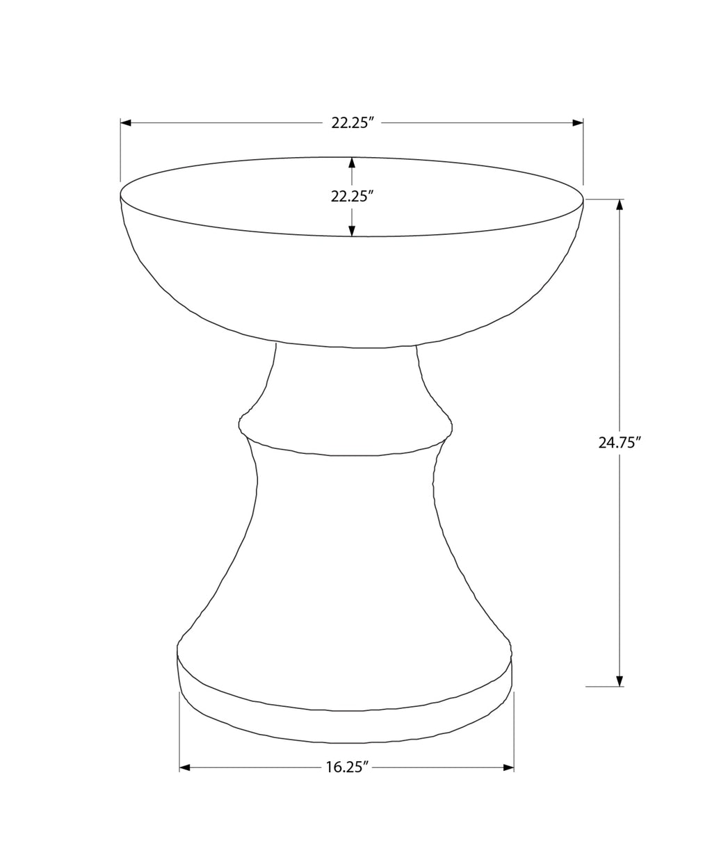 Modern Transitional Pedestal Indoor Outdoor Accent Table