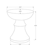 Modern Transitional Pedestal Indoor Outdoor Accent Table