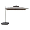 9' Aluminum Cantilever Tilt Patio Umbrella with Center Pole, Base Not Included