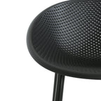 Rhodochrosite Outdoor Bar Stool with Diamond Mesh Pattern and Footrest, Set of 2