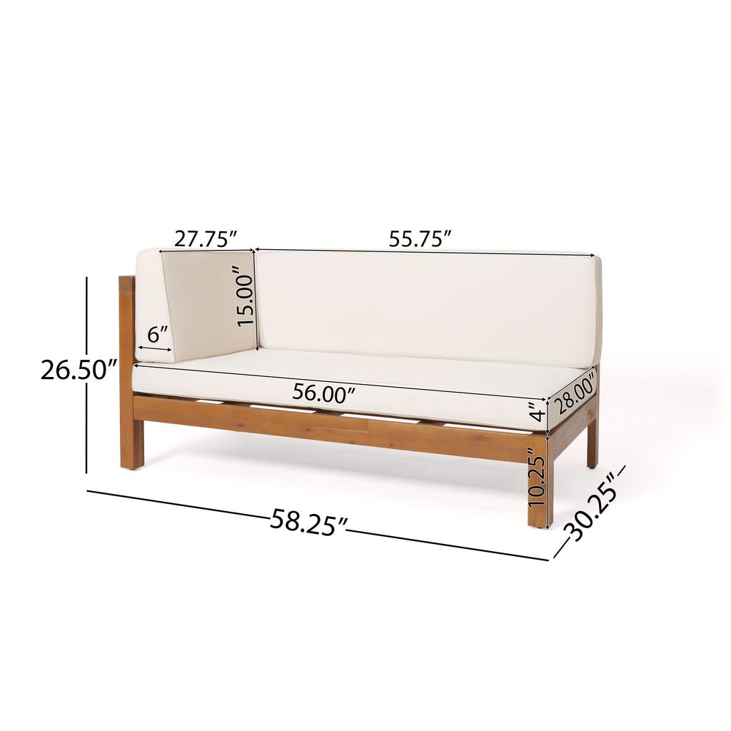 Brava Outdoor X-Back Corner Bench with Coffee Table
