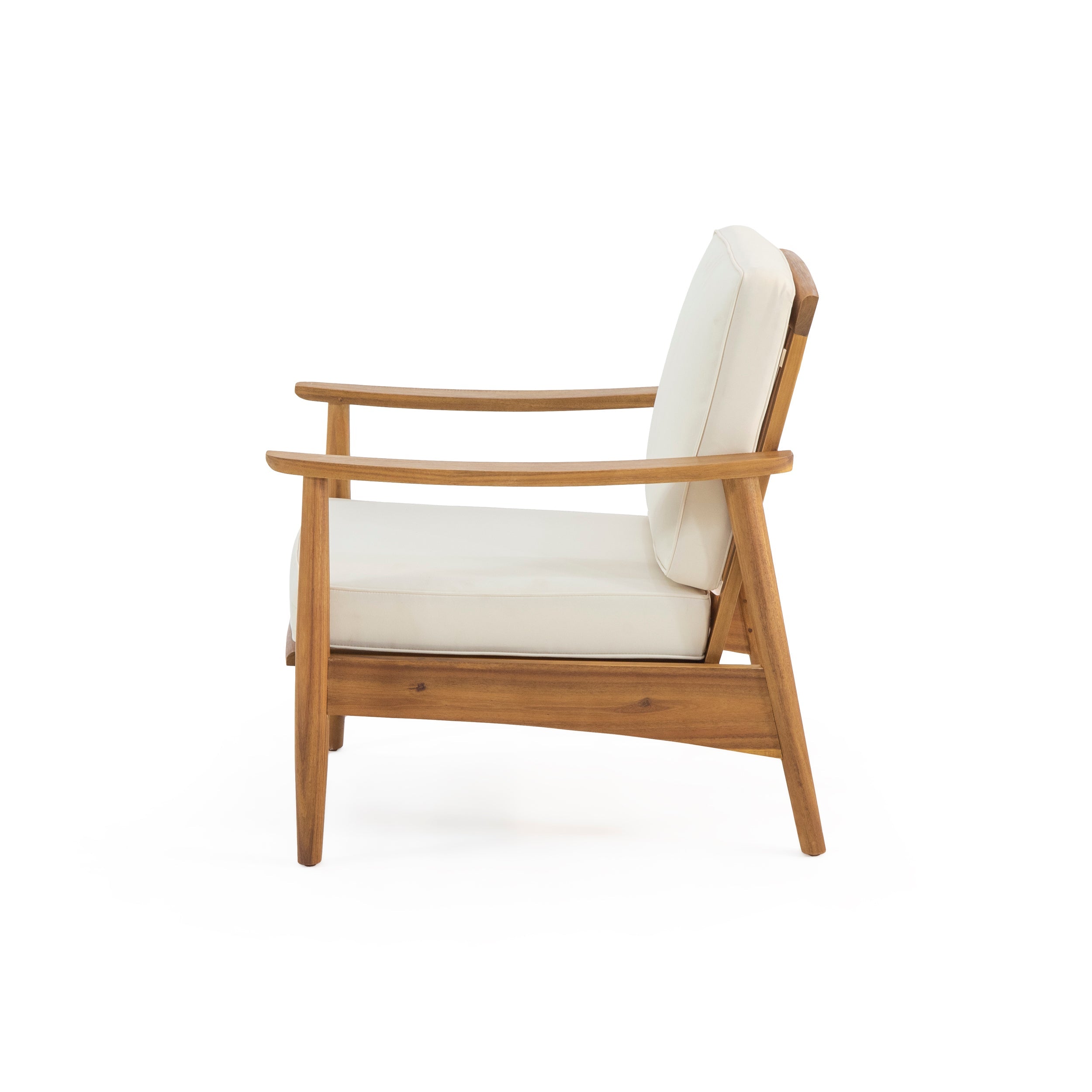 Ellsworth Outdoor Acacia Wood Club Chair