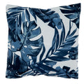 Outdoor Polyester Filled Throw Pillow With Blue Tropic Design