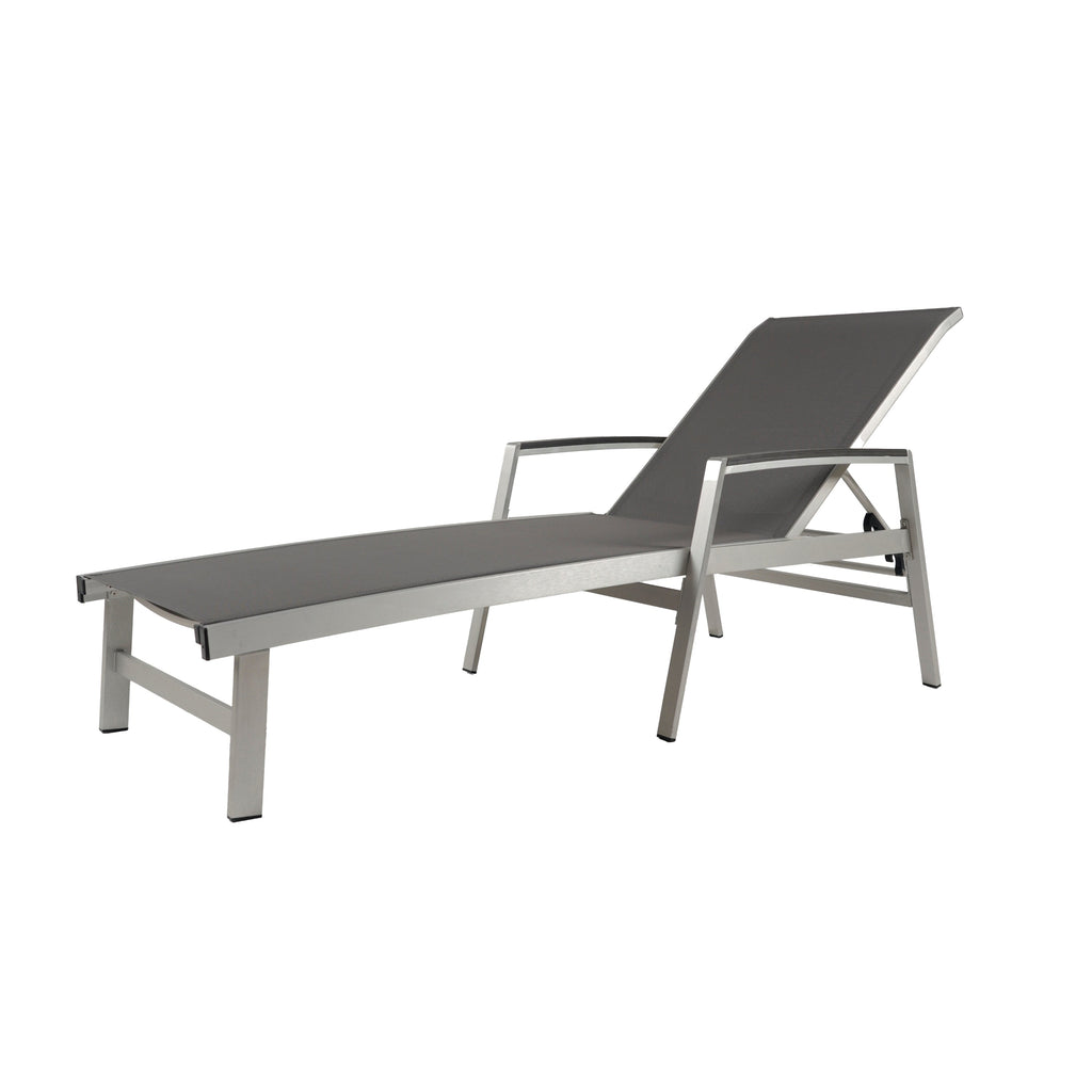 Wavellite Outdoor Chaise Lounges with Aluminum Frame and Mesh Seating