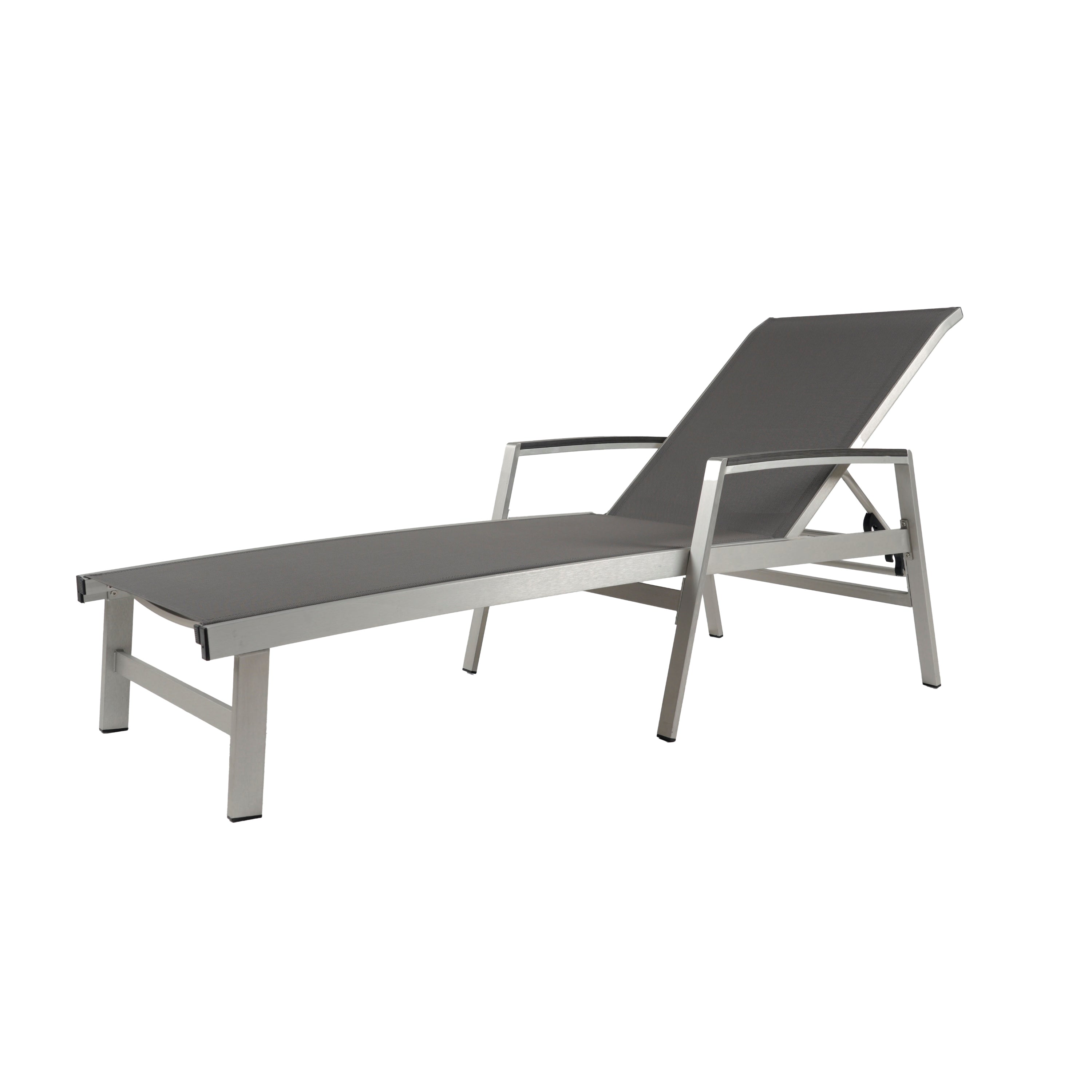 Wavellite Outdoor Chaise Lounges with Aluminum Frame and Mesh Seating