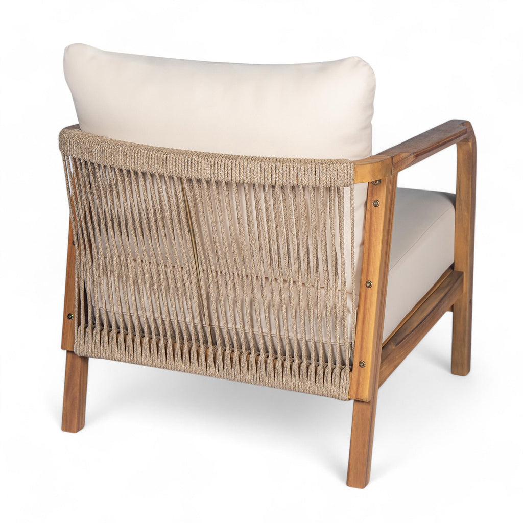 Calder Outdoor Lounge Chair with Woven Backrest