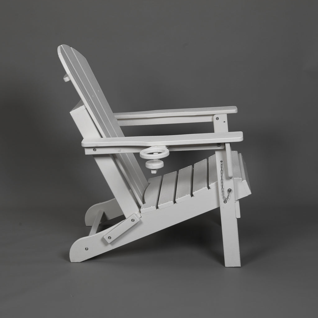 Composite Folding Adirondack Chair with Dual Cup Holder