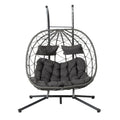 2-Person Swinging Egg Chair with Stand