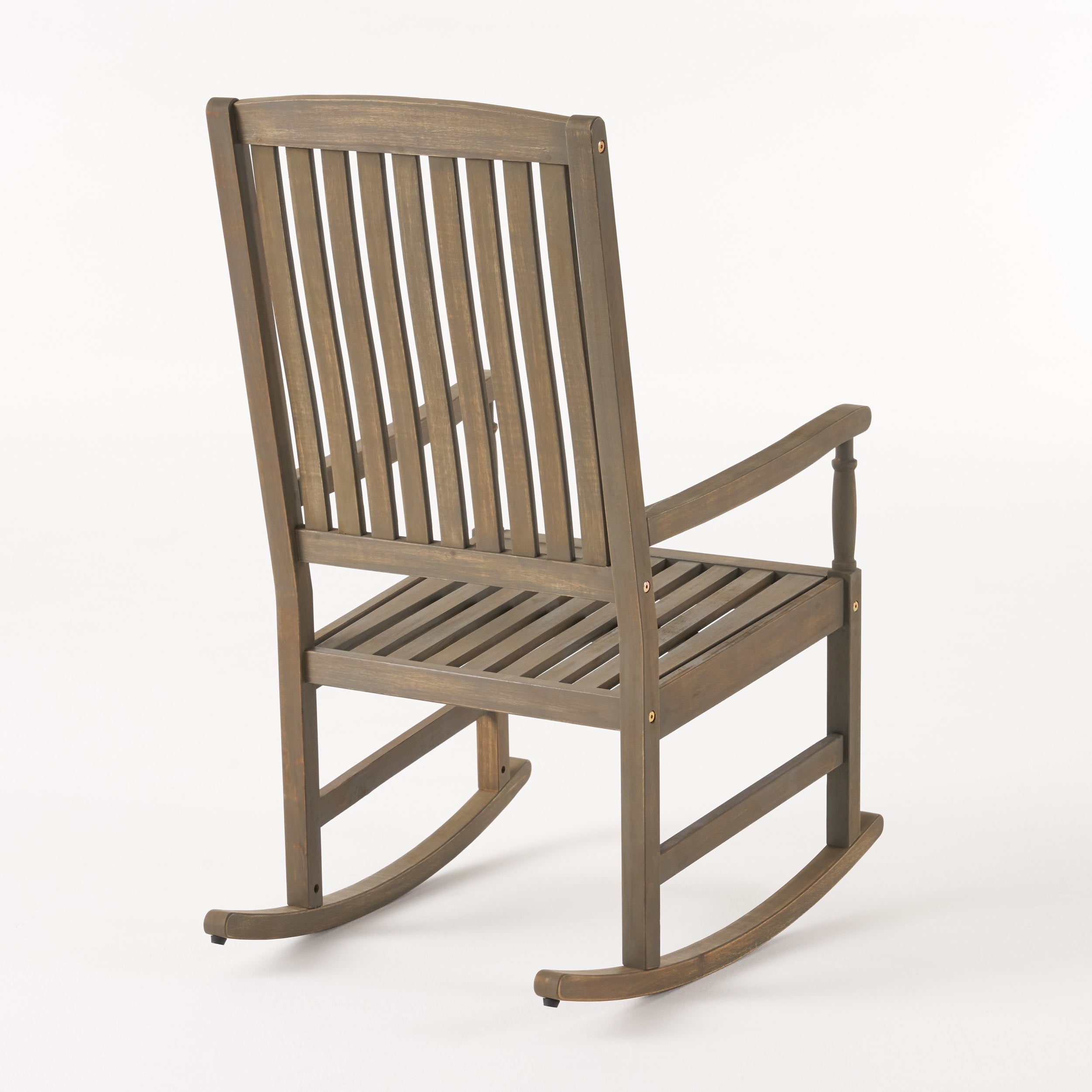 Muse Outdoor Acacia Rocking Chair with Slat Design