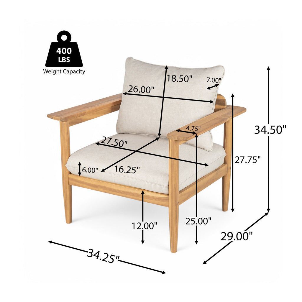 Terassi Outdoor Acacia Wood Lounge Chair