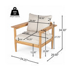 Terassi Outdoor Acacia Wood Lounge Chair