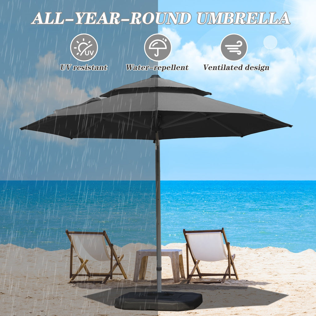 Round Cantilever Umbrella with Center Pole, Base Not Included
