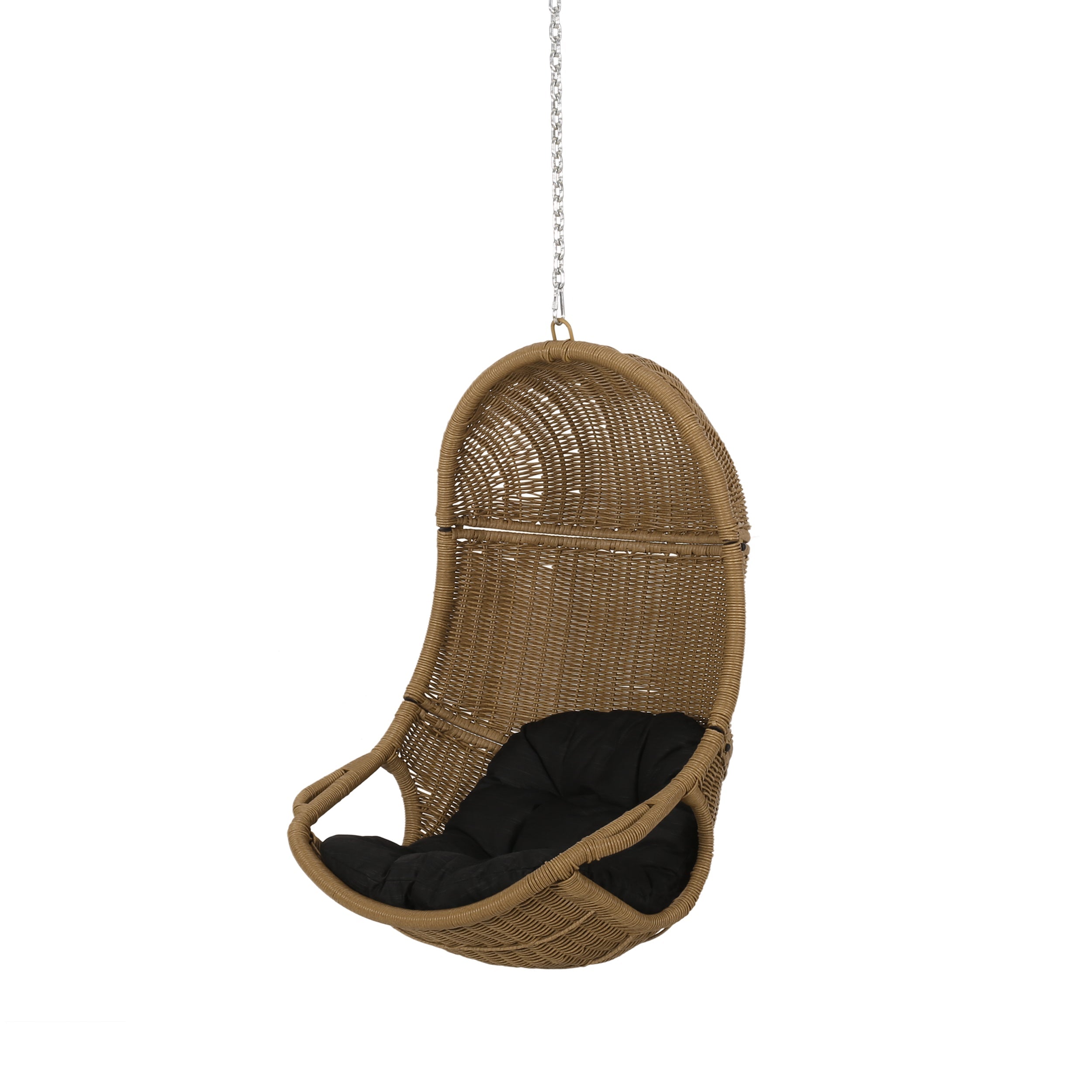Berrien Outdoor/Indoor Wicker Hanging Swing Chair with 8-Foot Chain