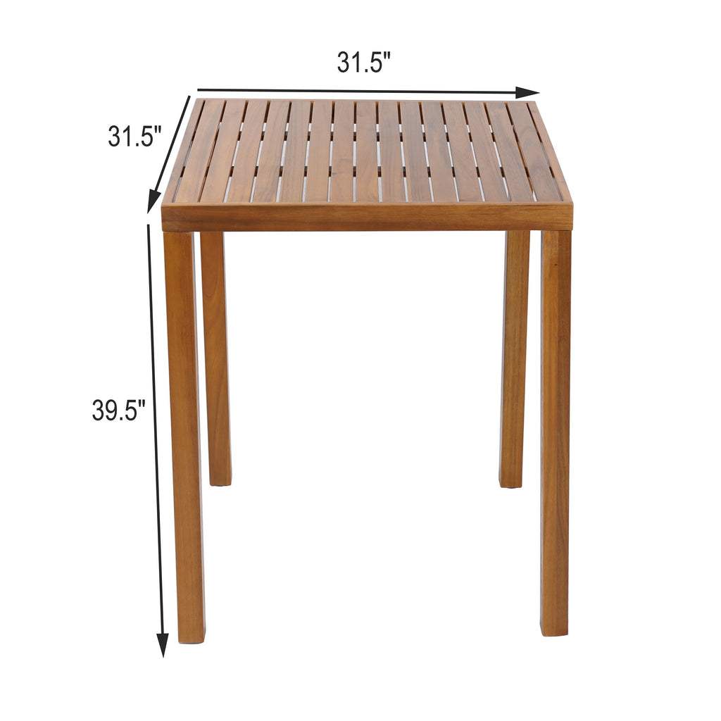 Seacliff Outdoor Acacia Wood Bar Table
