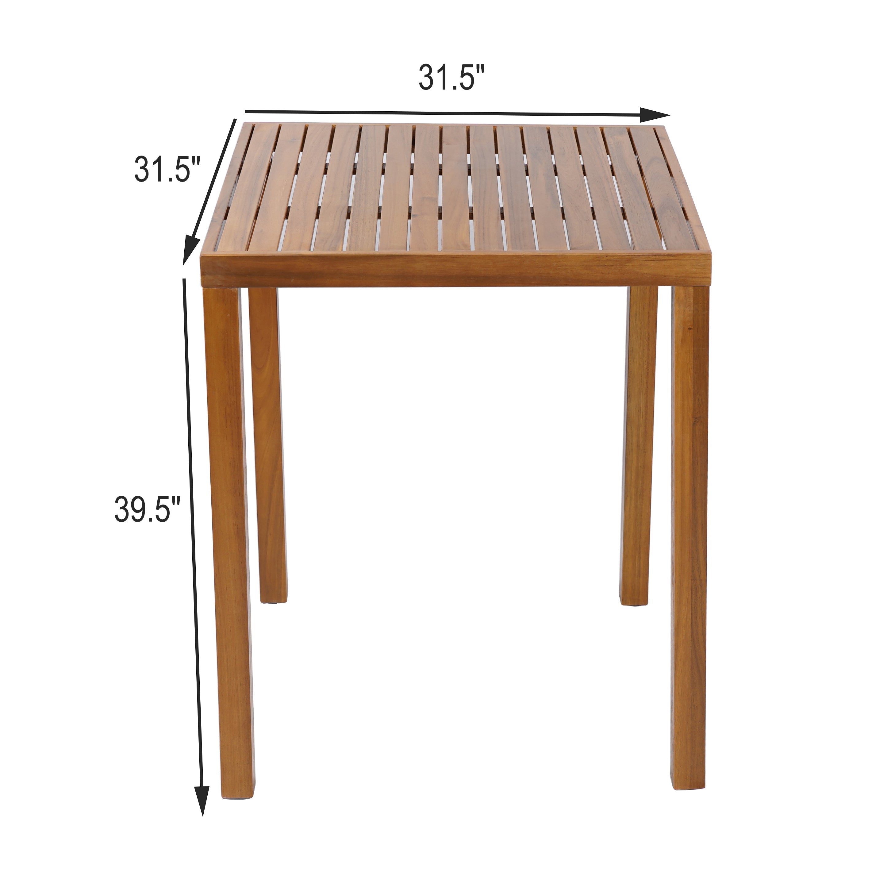 Seacliff Outdoor Acacia Wood Bar Table