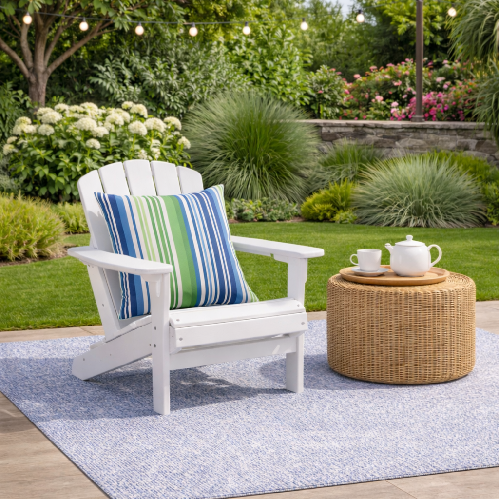Ocean Hues 18x18 Waterproof & Fade-Resistant Outdoor Throw Pillows, Set of 2