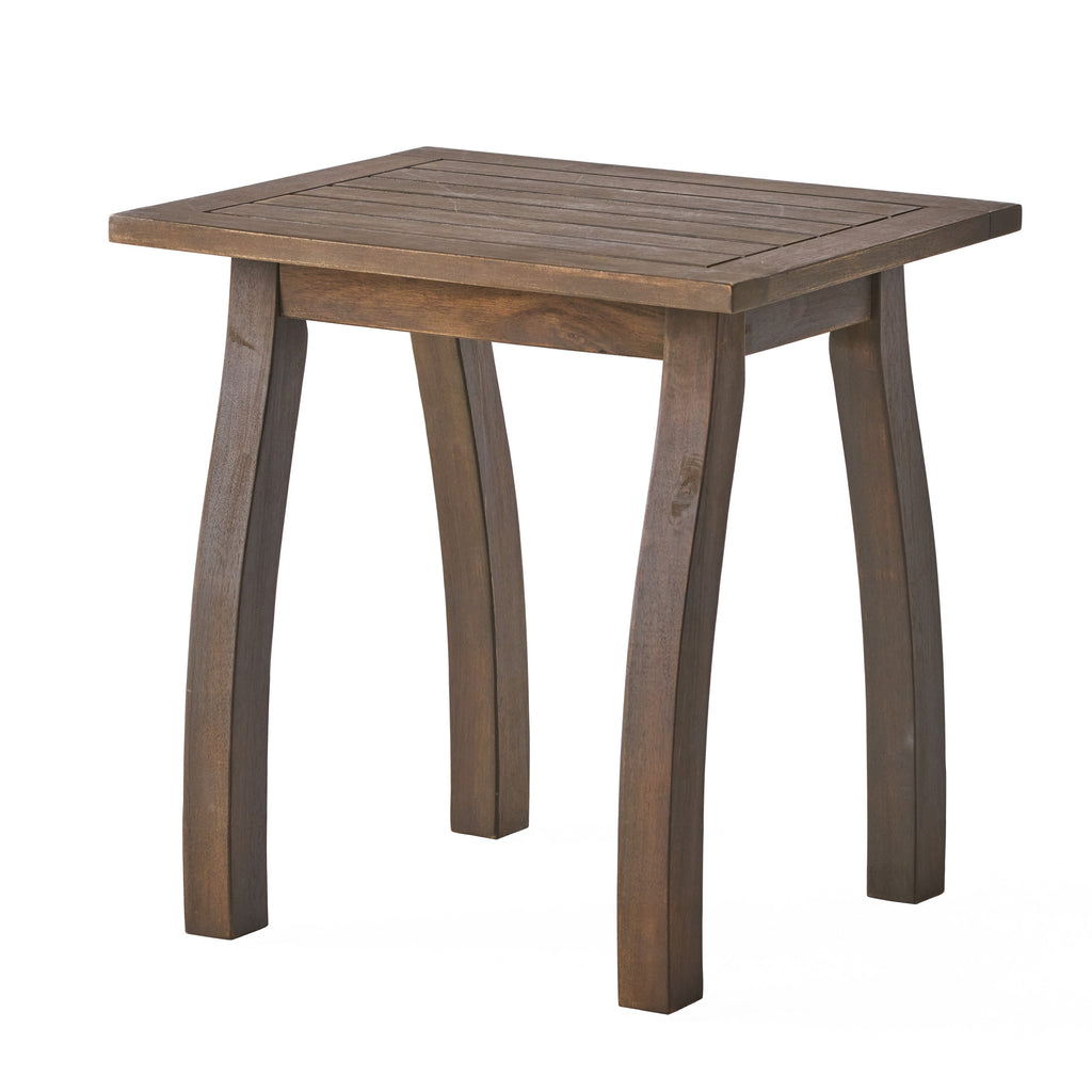 Selma Acacia Wood Outdoor Accent Side Table