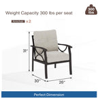Marisol All-Weather Metal Armchairs, Set of 2