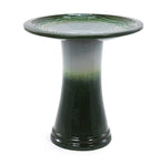 17'' Green Ombre Ceramic Bird Bath