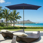 6.5 x 10 ft Rectangular Patio Umbrella with Crank, Base Not Included