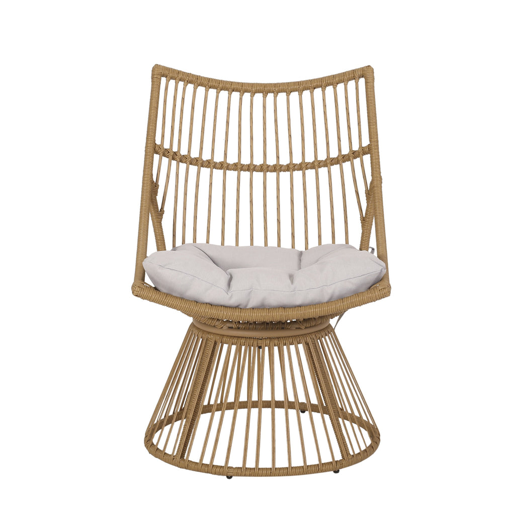 Enduring 2-Piece Rattan Patio Set with Club Chair and Side Table