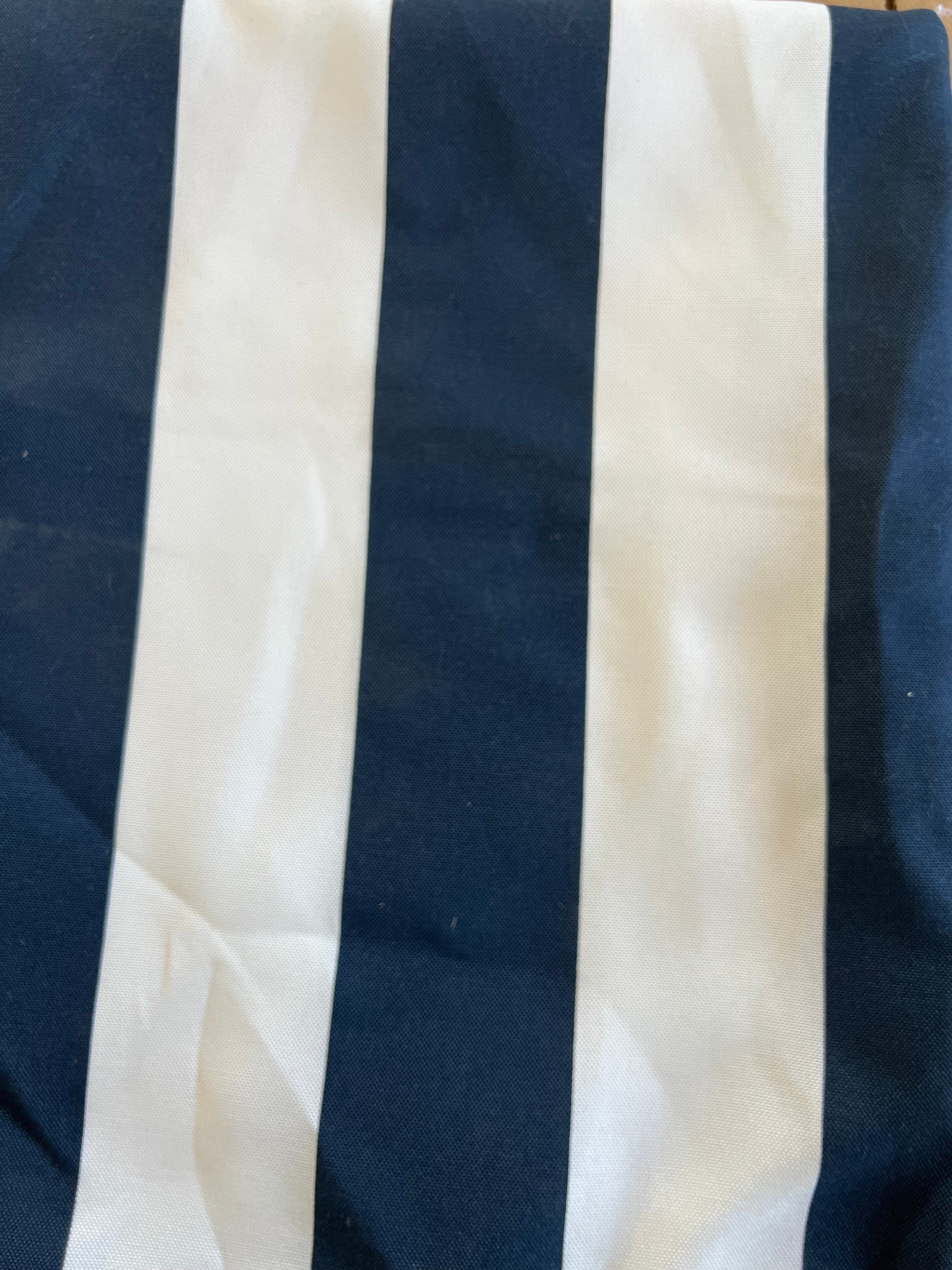 Navy & White Stripe Outdoor Square Pillows, Set of 2