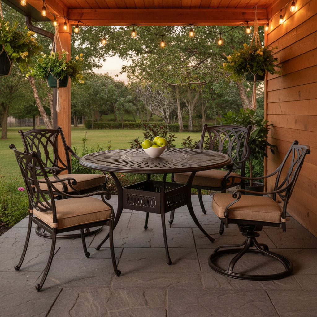 Madison Cast Aluminum Cushioned Patio Dining Sets
