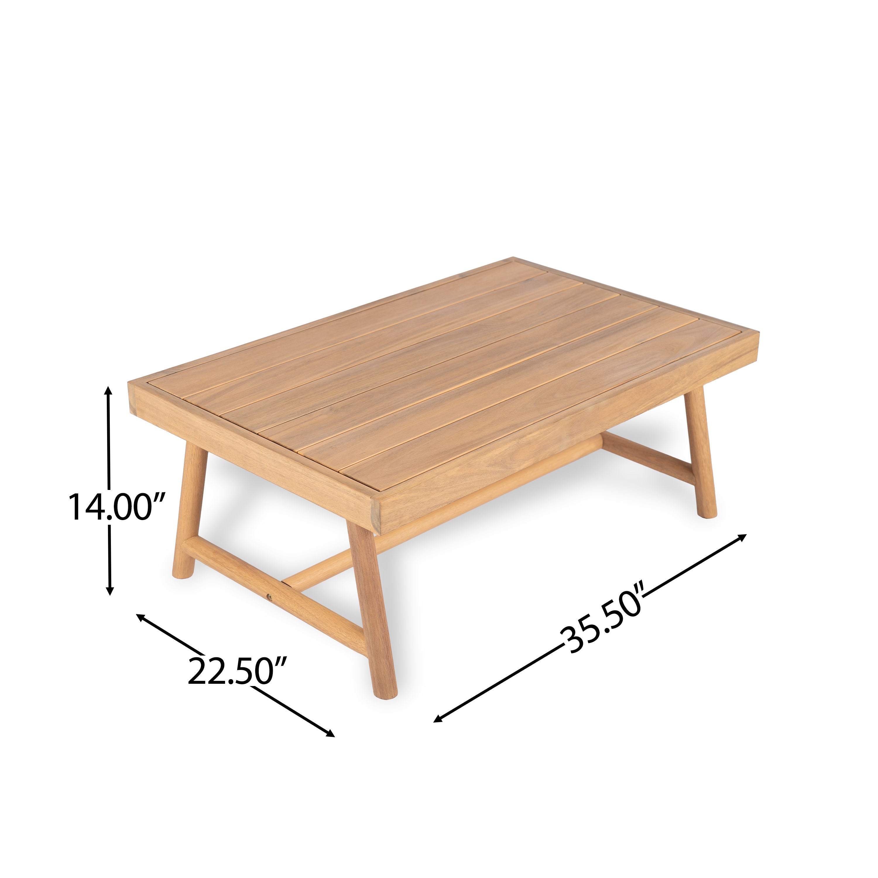 Indira Outdoor Acacia Wood Chat Set