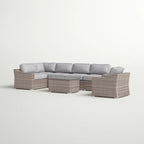 Laguna Sol 5-Person All-Weather Wicker Sectional Seating Set