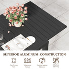 Extendable Aluminum Outdoor Dining Table - 97.2'L