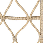 Cultured Outdoor Coffee Table with Wicker Weave Top and Looped Design