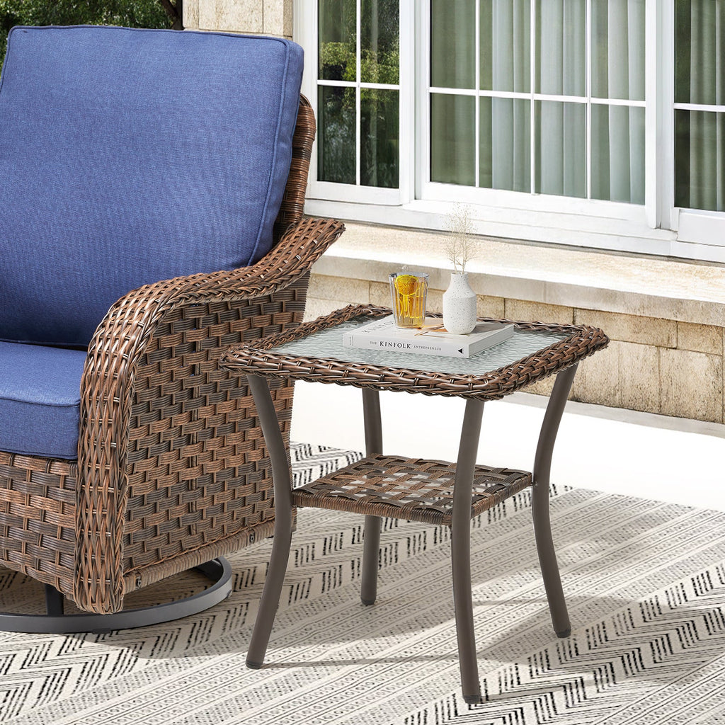 Marlowe Wicker Outdoor Side Table