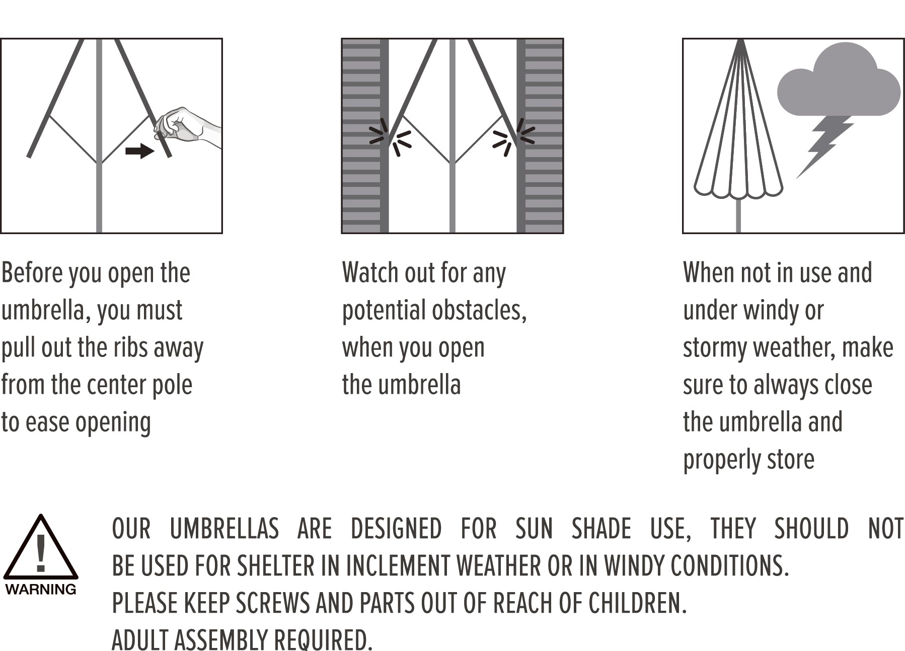 Parasol 9' Patio Umbrella with Lights