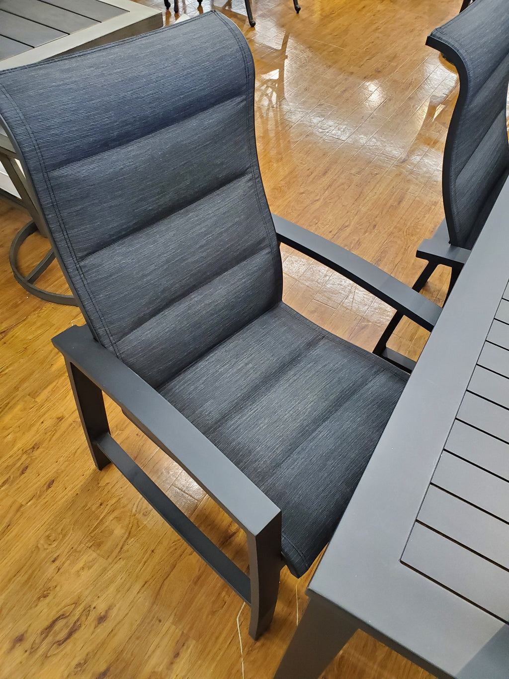 Horizon Black & Gray Padded Sling Dining Sets