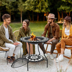 3-in-1 Mosaic Outdoor Fire Pit Dining Table