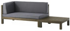 Brava Outdoor X-Back Corner Bench with Coffee Table